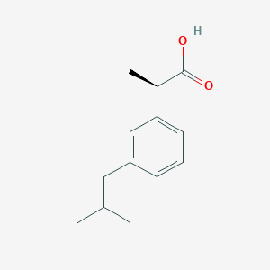 molecular formula C13H18O2 B12726745 2-(3-Isobutylphenyl)propionic acid, (R)- CAS No. 533931-39-4
