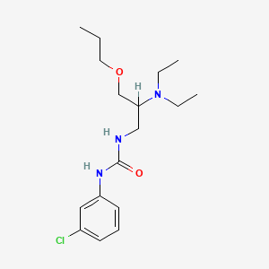molecular formula C17H28ClN3O2 B12726761 N-(3-Chlorophenyl)-N'-(2-(diethylamino)-3-propoxypropyl)urea CAS No. 86398-79-0
