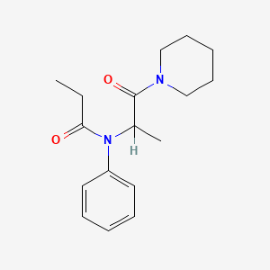 molecular formula C17H24N2O2 B12726855 N-(1-(Piperidinocarbonyl)ethyl)propionanilide CAS No. 96977-55-8
