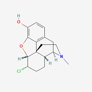 molecular formula C17H20ClNO2 B12726867 Chlorodihydromorphide CAS No. 59971-06-1