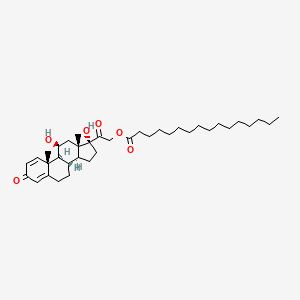 molecular formula C37H58O6 B12726942 Prednisolone palmitate CAS No. 54267-10-6