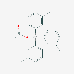 molecular formula C23H24O2Sn B12726951 Tri-m-tolyltin acetate CAS No. 15826-89-8