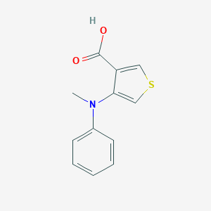 molecular formula C12H11NO2S B012727 4-N-Methyl-N-phenylaminothiophene-3-carboxylic acid CAS No. 107947-00-2