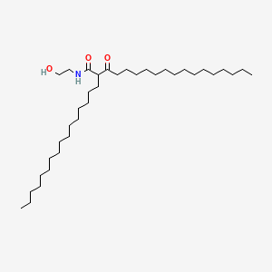 molecular formula C36H71NO3 B12727010 2-Hexadecyl-N-(2-hydroxyethyl)-3-oxo-octadecanamide CAS No. 253871-27-1