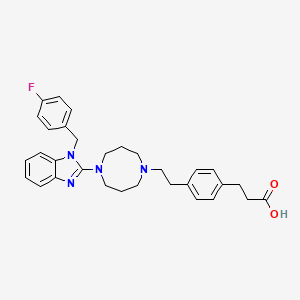 molecular formula C31H35FN4O2 B12727046 KAA-276 free base CAS No. 167264-16-6