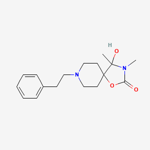 molecular formula C17H24N2O3 B12727061 4-Hydroxy-3,4-dimethyl-8-(2-phenylethyl)-1-oxa-3,8-diazaspiro(4.5)decan-2-one CAS No. 134070-04-5