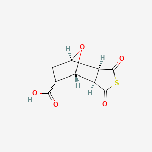 molecular formula C9H8O5S B12727140 5-endo-Carboxyendothall thioanhydride CAS No. 127311-91-5