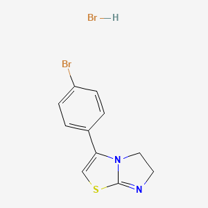 7H-Imidazo(2,1-b)thiazol-4-ium, 5,6-dihydro-3-(p-bromophenyl)-, bromide