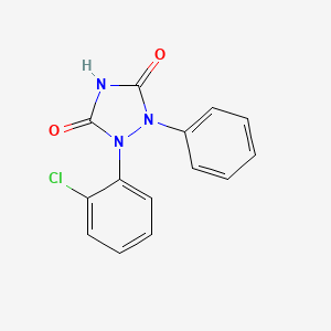 molecular formula C14H10ClN3O2 B12727245 Urazole, 1-(o-chlorophenyl)-2-phenyl- CAS No. 109435-99-6