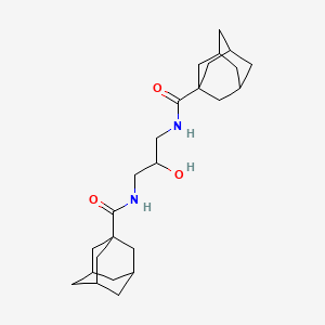 molecular formula C25H38N2O3 B12727261 N,N'-(2-Hydroxy-1,3-propanediyl)bistricyclo(3.3.1.1(sup 3,7))decane-1-carboxamide CAS No. 138404-91-8