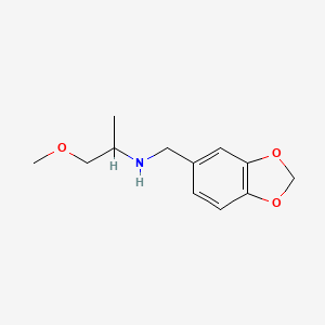 molecular formula C12H17NO3 B1272729 (1,3-Benzodioxol-5-ylmethyl)(2-methoxy-1-methylethyl)amine CAS No. 418780-46-8