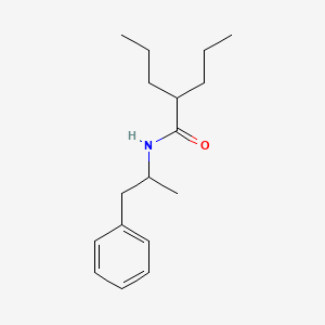 molecular formula C17H27NO B12727304 N-(alpha-Methylphenethyl)-2-propylvaleramide CAS No. 4344-64-3