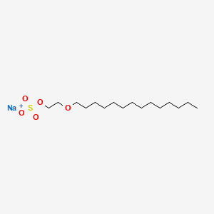 molecular formula C16H33NaO5S B12727387 Ethanol, 2-(tetradecyloxy)-, hydrogen sulfate, sodium salt CAS No. 3694-74-4
