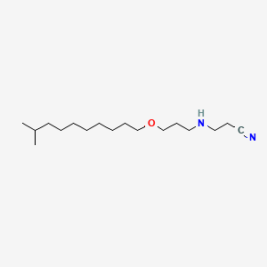 molecular formula C17H34N2O B12727424 Propanenitrile, 3-((3-(isodecyloxy)propyl)amino)- CAS No. 72162-47-1