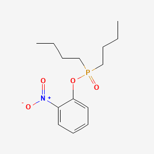 molecular formula C14H22NO4P B12727458 Phosphinic acid, dibutyl-, o-nitrophenyl ester CAS No. 96652-46-9