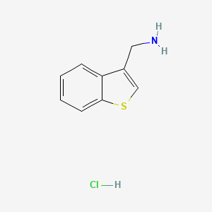 molecular formula C9H10ClNS B1272750 Benzo[b]thiophen-3-ylmethanamine hydrochloride CAS No. 55810-74-7