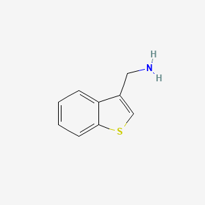 molecular formula C9H9NS B1272751 3-(Aminomethyl)benzo[b]thiophene CAS No. 40615-04-1