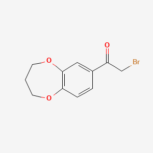 molecular formula C11H11BrO3 B1272753 2-Bromo-1-(3,4-dihydro-2H-1,5-benzodioxepin-7-yl)ethan-1-one CAS No. 35970-34-4