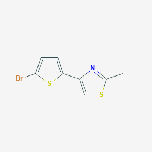 molecular formula C8H6BrNS2 B1272757 4-(5-Bromo-2-thienyl)-2-methyl-1,3-thiazole CAS No. 352018-87-2