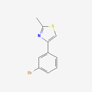 molecular formula C10H8BrNS B1272759 4-(3-Bromophenyl)-2-methyl-1,3-thiazole CAS No. 342405-21-4