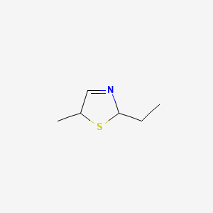 molecular formula C6H11NS B12727593 2-Ethyl-5-methyl-3-thiazoline CAS No. 102169-64-2