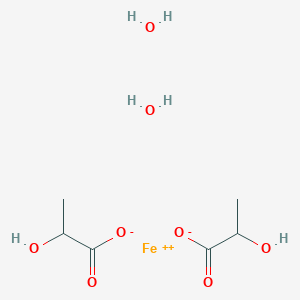molecular formula C6H14FeO8 B12727751 Ferrous lactate dihydrate CAS No. 1654003-97-0