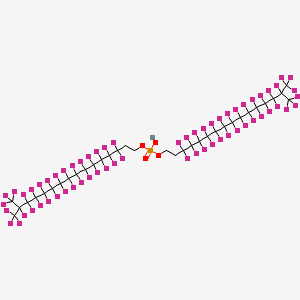 molecular formula C34H9F62O4P B12727753 Bis(3,3,4,4,5,5,6,6,7,7,8,8,9,9,10,10,11,11,12,12,13,13,14,14,15,16,16,16-octacosafluoro-15-(trifluoromethyl)hexadecyl) hydrogen phosphate CAS No. 93776-29-5