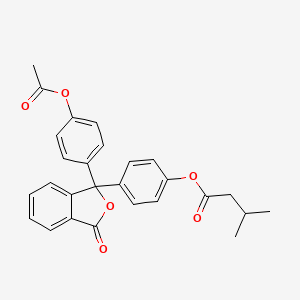 molecular formula C27H24O6 B12727762 Phenovalin CAS No. 37721-39-4