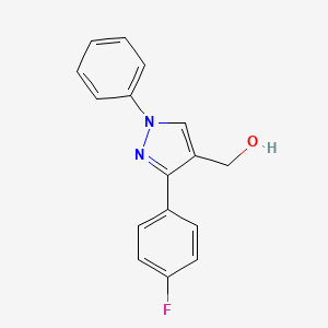 B1272778 (3-(4-fluorophenyl)-1-phenyl-1H-pyrazol-4-yl)methanol CAS No. 5917-64-6