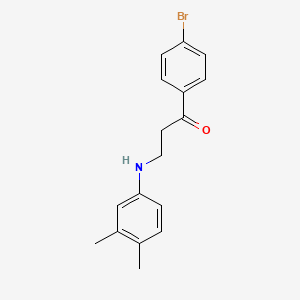 molecular formula C17H18BrNO B1272780 1-(4-Bromophenyl)-3-(3,4-dimethylanilino)-1-propanone CAS No. 5926-46-5