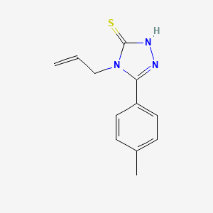 molecular formula C12H13N3S B1272782 4-allyl-5-(4-methylphenyl)-4H-1,2,4-triazole-3-thiol CAS No. 93378-58-6