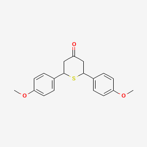 molecular formula C19H20O3S B1272785 2,6-Bis(4-methoxyphenyl)thian-4-one CAS No. 2573-84-4