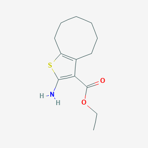 molecular formula C13H19NO2S B1272793 Ethyl 2-amino-4,5,6,7,8,9-hexahydrocycloocta[b]thiophene-3-carboxylate CAS No. 40106-16-9