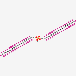 molecular formula C36H9F66O4P B12727935 Bis(3,3,4,4,5,5,6,6,7,7,8,8,9,9,10,10,11,11,12,12,13,13,14,14,15,15,16,16,17,17,18,18,18-tritriacontafluorooctadecyl) hydrogen phosphate CAS No. 93857-54-6