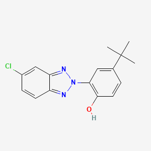 molecular formula C16H16ClN3O B12727943 Phenol, 2-(5-chloro-2H-benzotriazol-2-yl)-4-(1,1-dimethylethyl)- CAS No. 3287-17-0
