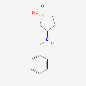 molecular formula C11H15NO2S B1272800 N-benzyltetrahydrothiophen-3-amine 1,1-dioxide CAS No. 321580-44-3