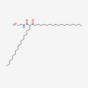 molecular formula C38H75NO3 B12728043 2-Hexadecyl-N-(2-hydroxyethyl)-3-oxo-eicosanamide CAS No. 253871-44-2