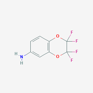 molecular formula C8H5F4NO2 B1272806 2,2,3,3-Tetrafluoro-2,3-dihydrobenzo[b][1,4]dioxin-6-amine CAS No. 89586-07-2