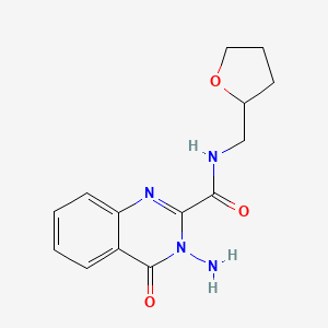 molecular formula C14H16N4O3 B1272810 3-amino-4-oxo-N-(oxolan-2-ylmethyl)quinazoline-2-carboxamide CAS No. 646497-34-9