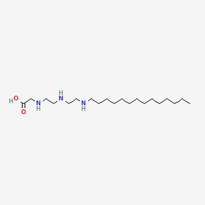 molecular formula C20H43N3O2 B12728101 N-(2-((2-Myristylaminoethyl)amino)ethyl)glycine CAS No. 57898-45-0