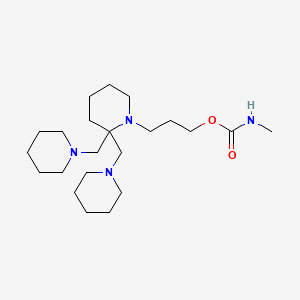molecular formula C22H42N4O2 B12728102 Piperidinepropanol, 2,2-bis(piperidinomethyl)-, methylcarbamate CAS No. 102207-12-5