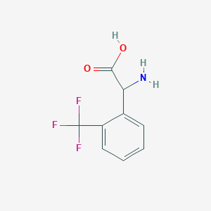 molecular formula C9H8F3NO2 B1272824 2-Amino-2-(2-(trifluoromethyl)phenyl)acetic acid CAS No. 240490-00-0