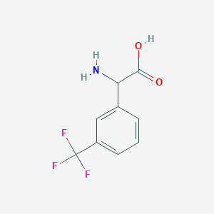 molecular formula C9H8F3NO2 B1272825 2-Amino-2-(3-(trifluoromethyl)phenyl)acetic acid CAS No. 242475-26-9