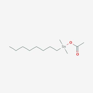 molecular formula C12H26O2Sn B12728286 Stannane, (acetyloxy)dimethyloctyl- CAS No. 91991-16-1