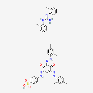 molecular formula C43H43N9O5S B12728297 Einecs 276-467-1 CAS No. 72208-14-1