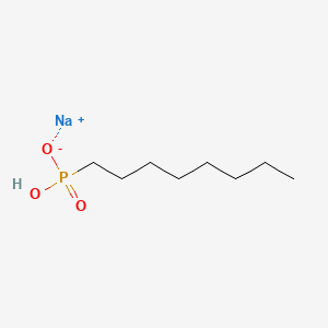 molecular formula C8H18NaO3P B12728342 Sodium hydrogen octylphosphonate CAS No. 38304-27-7