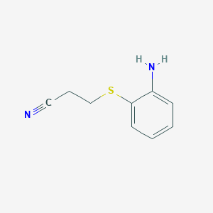 molecular formula C9H10N2S B1272835 3-[(2-Aminophenyl)sulfanyl]propanenitrile CAS No. 4327-52-0