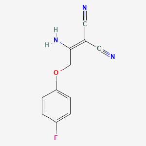 molecular formula C11H8FN3O B1272836 2-[1-Amino-2-(4-fluorophenoxy)ethylidene]malononitrile CAS No. 343375-38-2