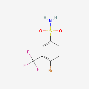 molecular formula C7H5BrF3NO2S B1272839 4-Bromo-3-(trifluoromethyl)benzenesulfonamide CAS No. 351003-64-0