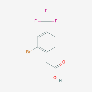 molecular formula C9H6BrF3O2 B1272844 2-Bromo-4-(trifluoromethyl)phenylacetic acid CAS No. 518070-15-0